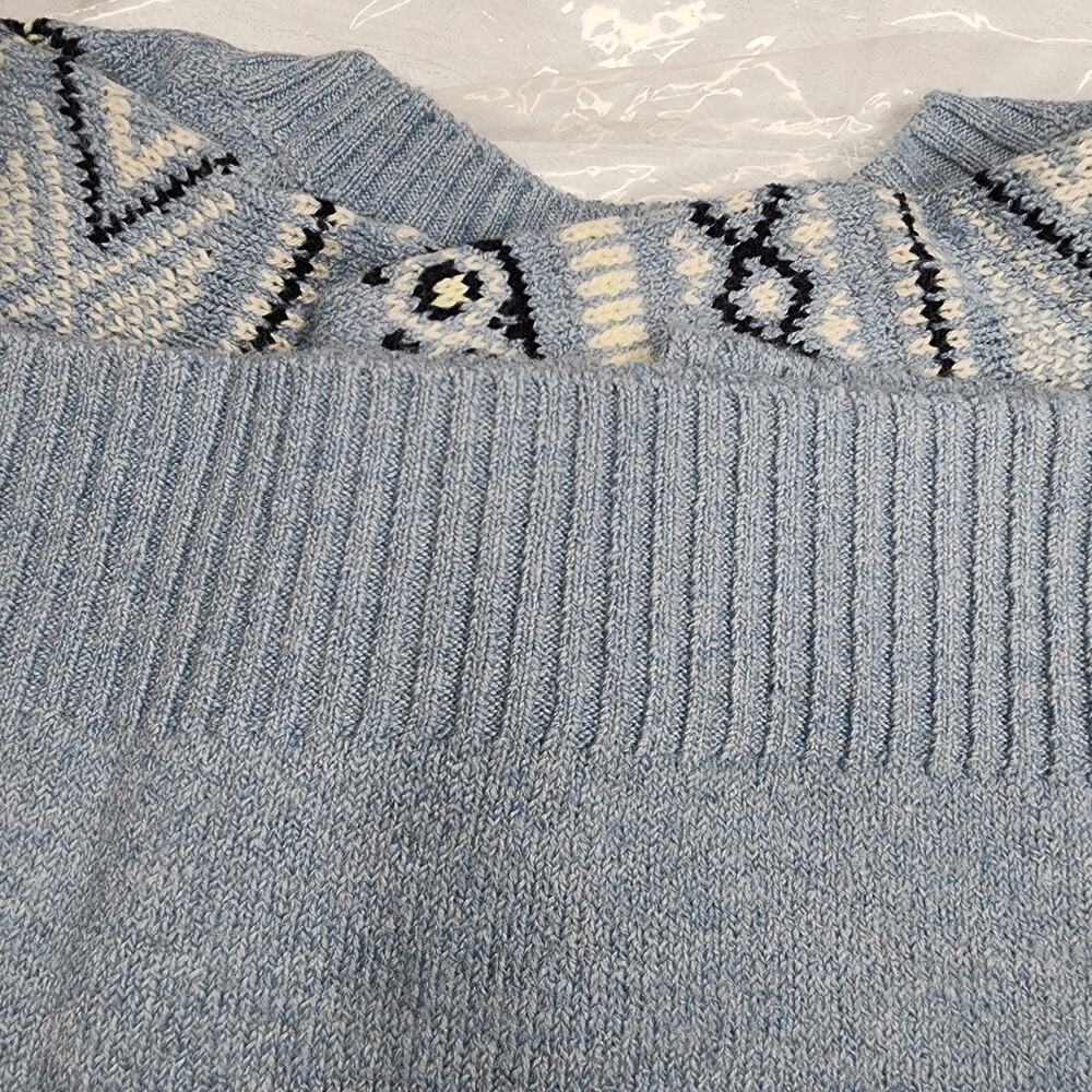 Weatherproof Vintage Women's Fair Isle Blue Sweater XL Soft Brushed Winter NWT - Picture 6 of 6